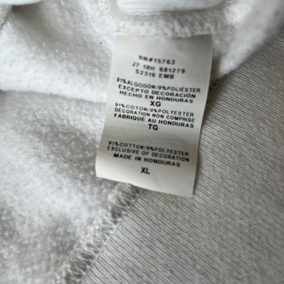 Champion White Hooded Sweatshirt size XL - Picture 7 of 7